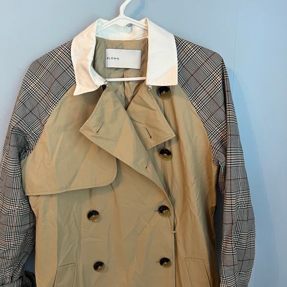 BLDWN NEW Trench Coat Double Breasted Size Small New with Tags - Picture 1 of 16
